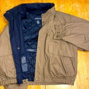 London Fog XXL Olive Zipped Lining Mens Jacket